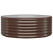 Jardinieră grădină maro 100x100x36 cm oțel galvanizat - WALTI WALTI