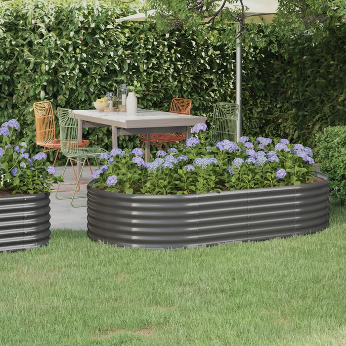 Strat înălțat grădină 175x100x36 cm oțel galvanizat WALTI
