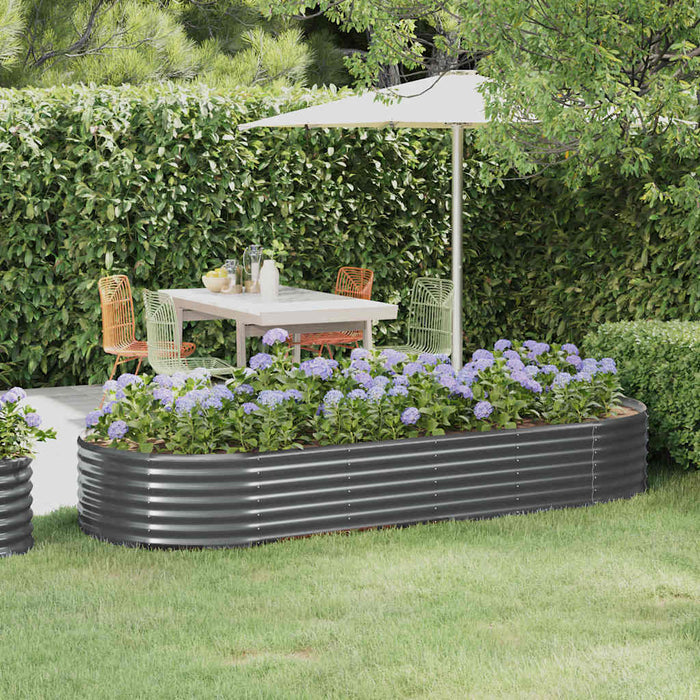 Strat înălțat grădină 249x100x36 cm oțel galvanizat WALTI