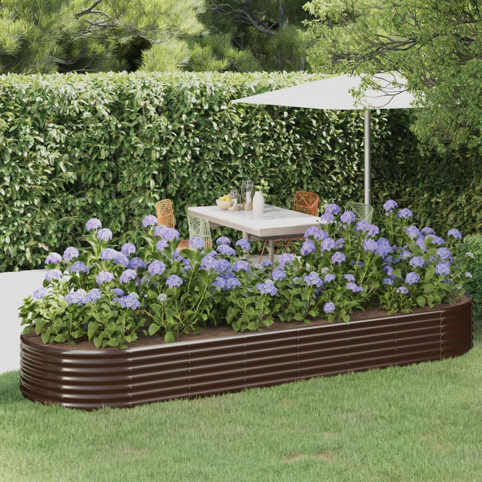 Strat înălțat grădină 322x100x36 cm oțel galvanizat WALTI