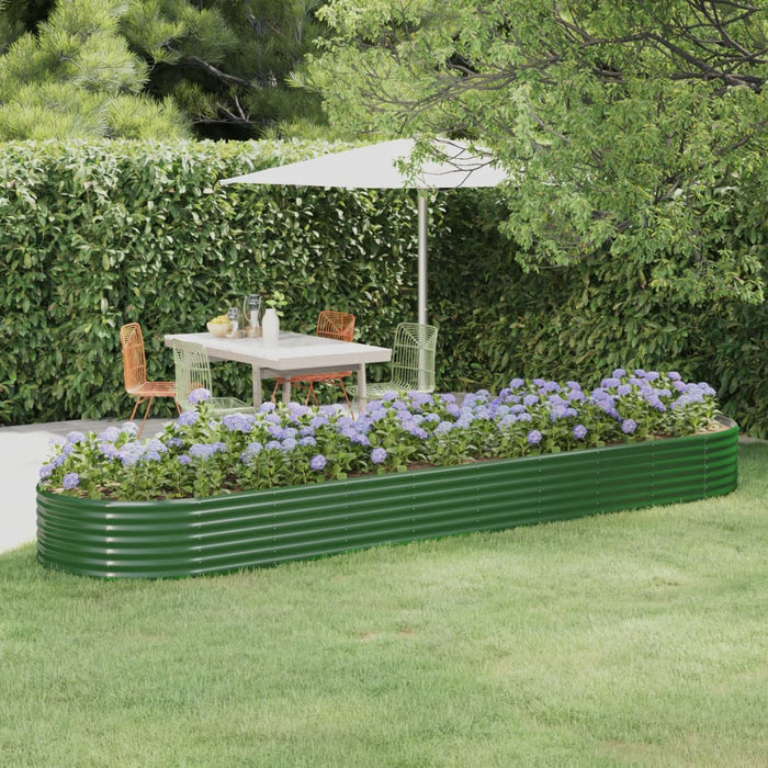 Strat înălțat grădină 396x100x36 cm oțel galvanizat WALTI