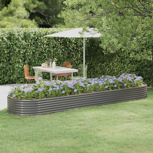Strat înălțat grădină 396x100x36 cm oțel galvanizat - WALTI WALTI