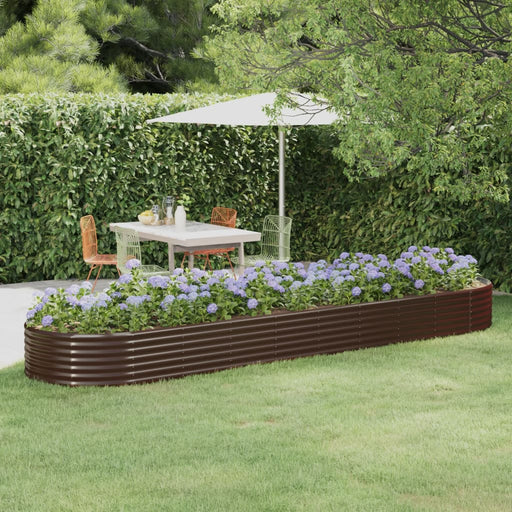 Strat înălțat grădină 396x100x36 cm oțel galvanizat - WALTI WALTI