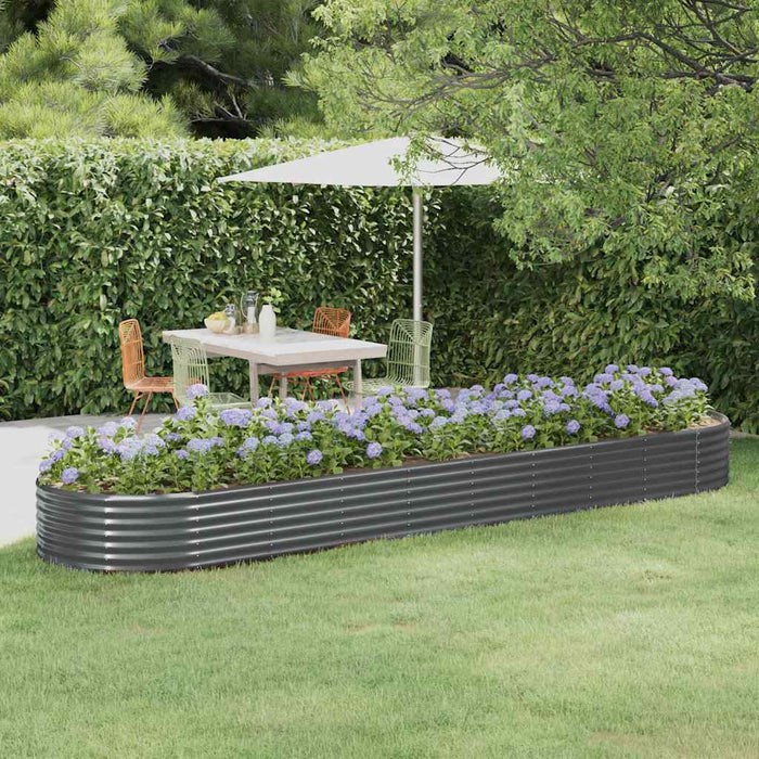 Strat înălțat grădină 396x100x36 cm oțel galvanizat - WALTI WALTI