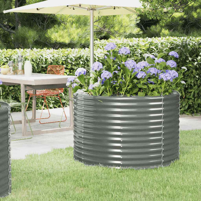 Jardinieră grădină gri 100x100x68 cm oțel galvanizat WALTI