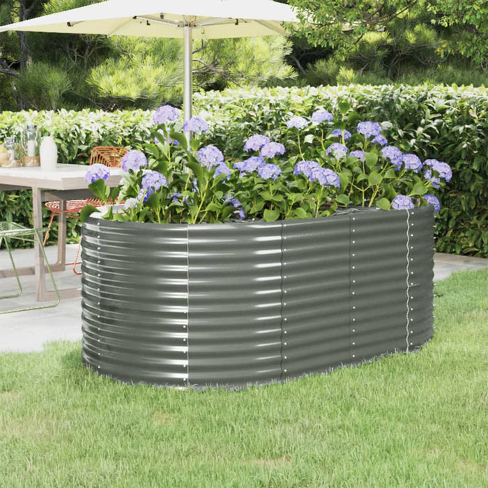 Strat înălțat grădină 175x100x68 cm oțel galvanizat WALTI