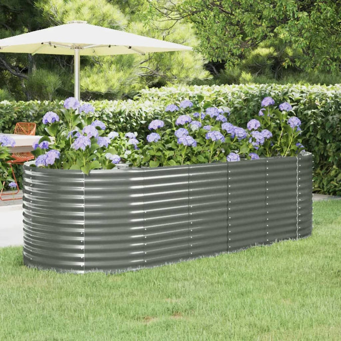 Strat înălțat grădină 249x100x68 cm oțel galvanizat WALTI