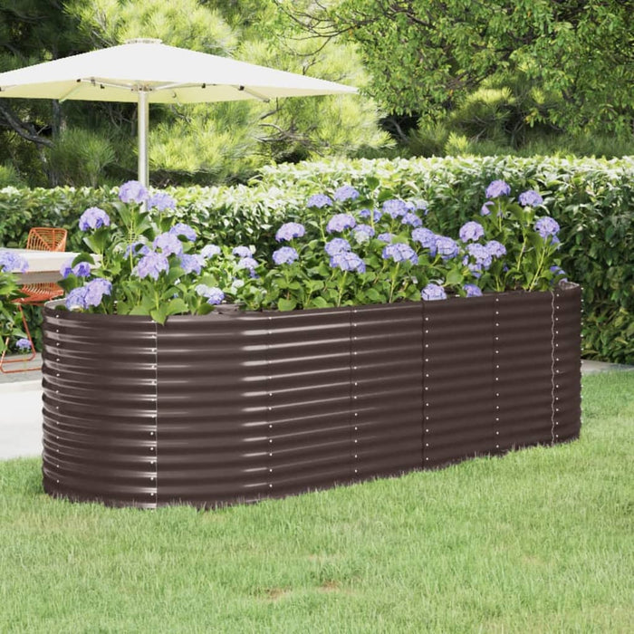 Strat înălțat grădină 249x100x68 cm oțel galvanizat WALTI
