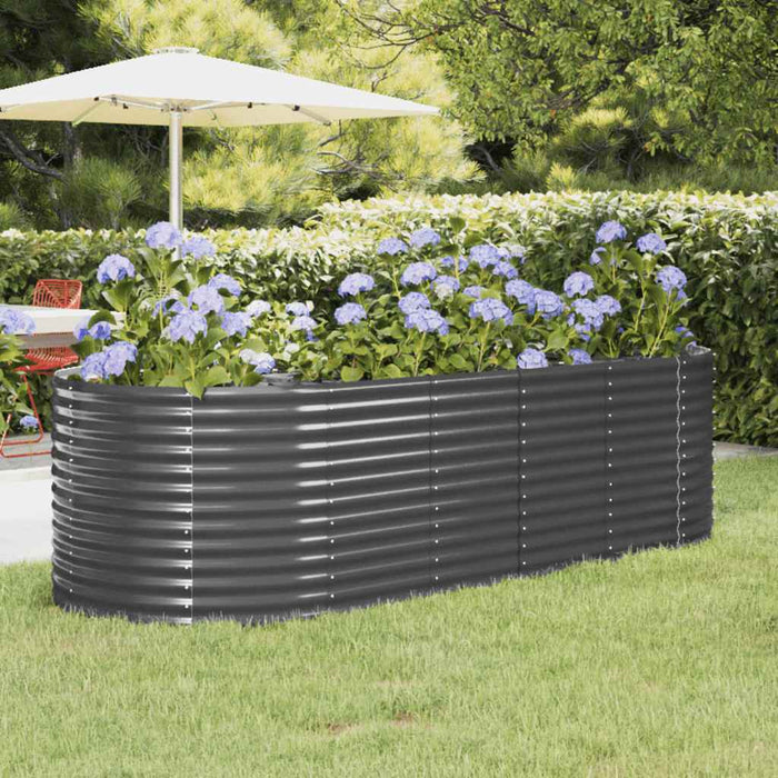 Strat înălțat grădină 249x100x68 cm oțel galvanizat WALTI