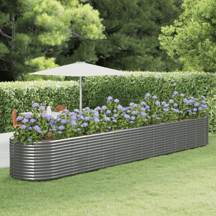 Strat înălțat grădină gri 554x100x68 oțel vopsit electrostatic WALTI