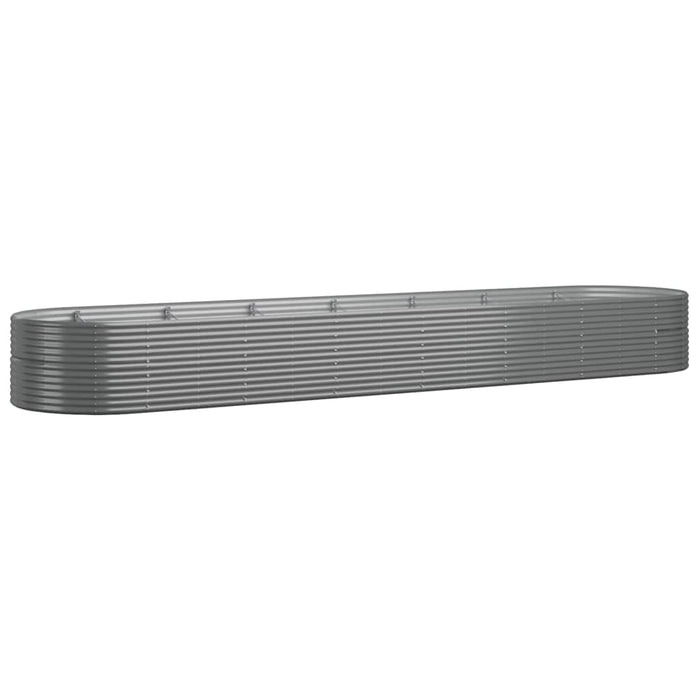 Jardinieră grădină gri 584x140x68 cm oțel vopsit electrostatic WALTI