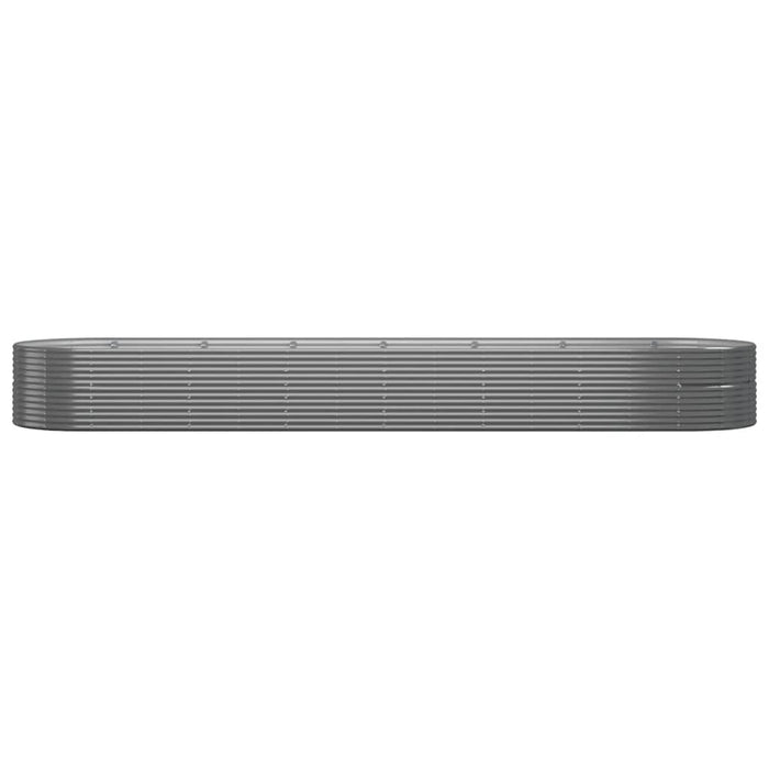Jardinieră grădină gri 584x140x68 cm oțel vopsit electrostatic WALTI