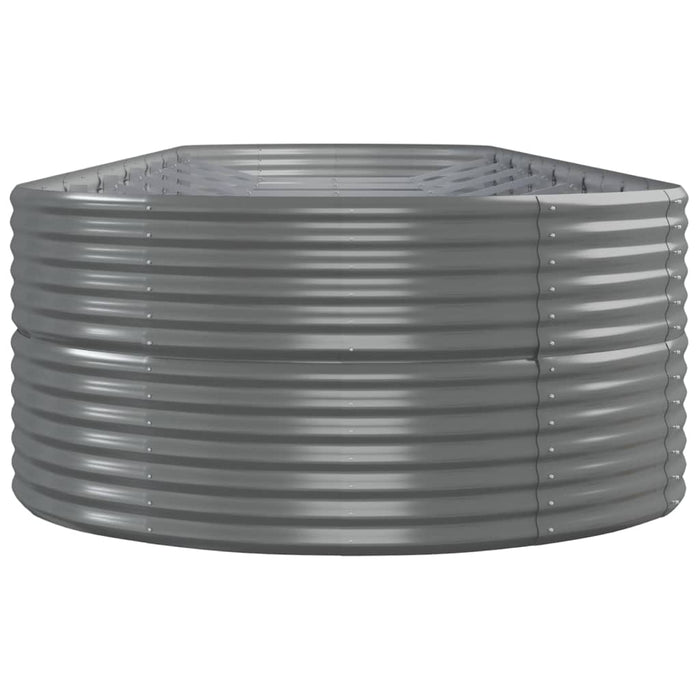 Jardinieră grădină gri 584x140x68 cm oțel vopsit electrostatic WALTI