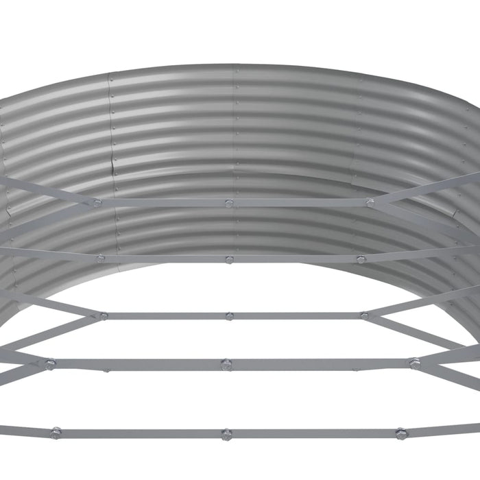Jardinieră grădină gri 584x140x68 cm oțel vopsit electrostatic WALTI