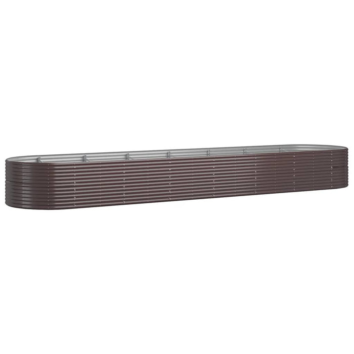 Jardinieră grădină maro 584x140x68 cm oțel vopsit electrostatic - WALTI WALTI