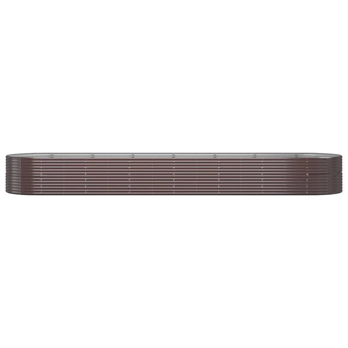 Jardinieră grădină maro 584x140x68 cm oțel vopsit electrostatic - WALTI WALTI