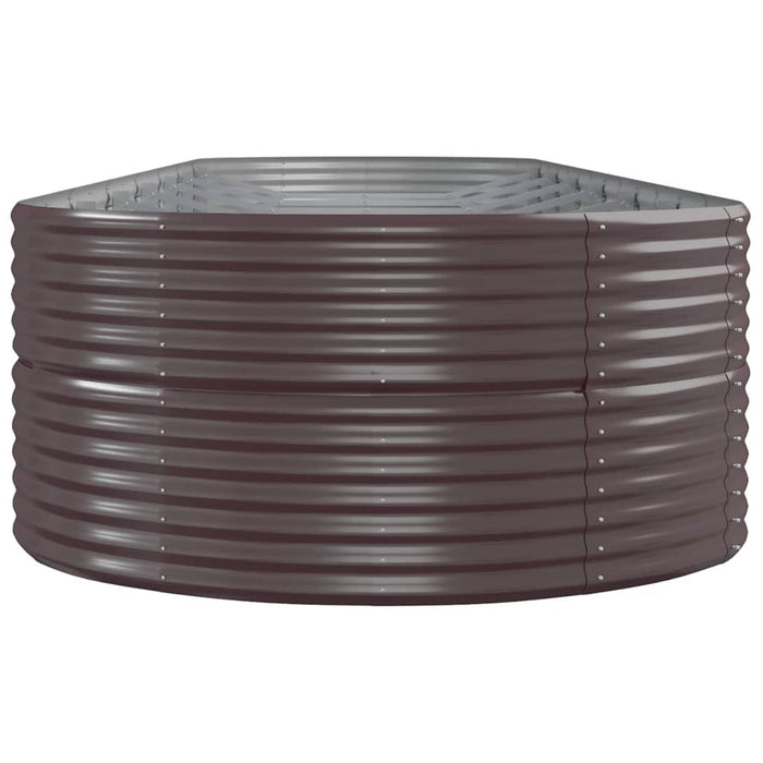 Jardinieră grădină maro 584x140x68 cm oțel vopsit electrostatic - WALTI WALTI