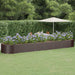 Jardinieră grădină maro 584x140x68 cm oțel vopsit electrostatic - WALTI WALTI