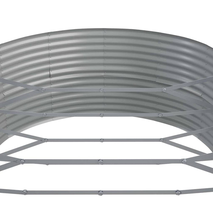 Jardinieră argintiu 584x140x68 cm oțel vopsit electrostatic - WALTI WALTI