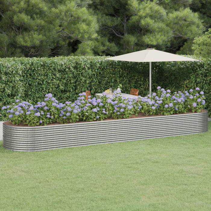 Jardinieră argintiu 584x140x68 cm oțel vopsit electrostatic - WALTI WALTI