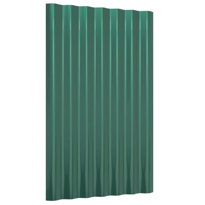 Panouri de acoperiș 12 buc. oțel galvanizat verde 60x36 cm WALTI