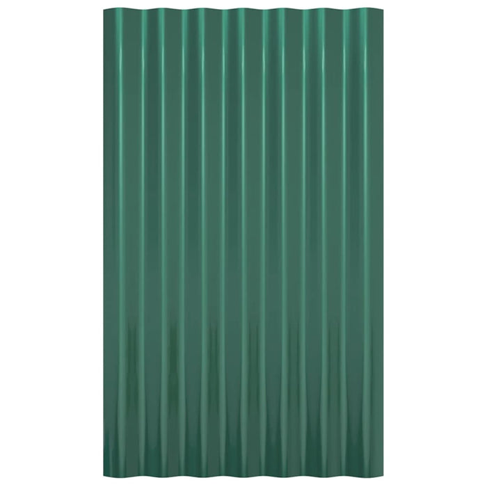 Panouri de acoperiș 12 buc. oțel galvanizat verde 60x36 cm WALTI