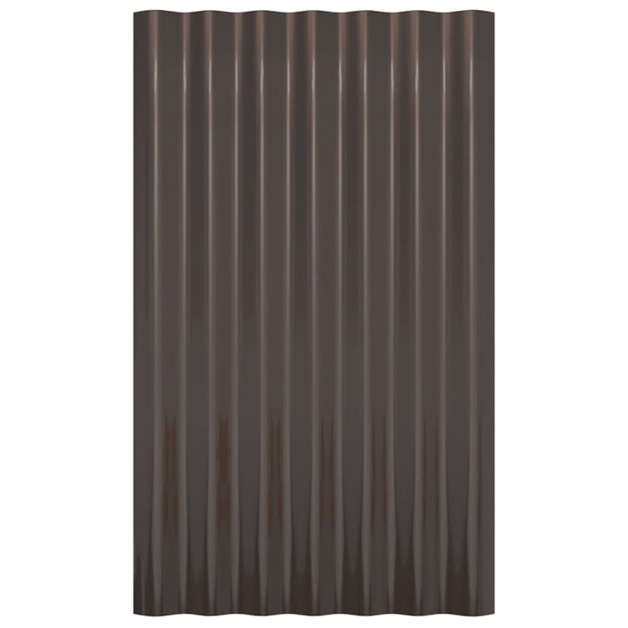 Panouri de acoperiș 12 buc. oțel vopsit maro 60x36 cm - WALTI WALTI