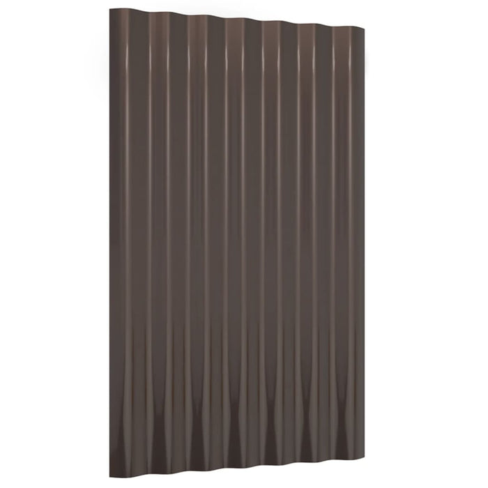 Panouri de acoperiș 36 buc. oțel galvanizat maro 60x36 cm WALTI