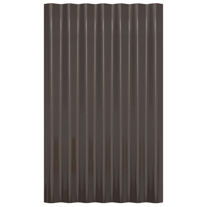 Panouri de acoperiș 36 buc. oțel galvanizat maro 60x36 cm WALTI