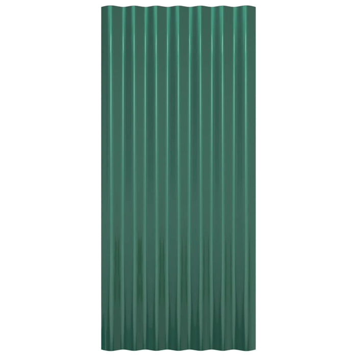 Panouri de acoperiș 12 buc. oțel galvanizat verde 80x36 cm WALTI