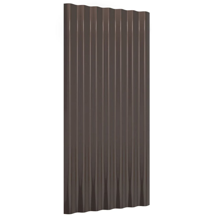 Panouri de acoperiș 36 buc. oțel galvanizat maro 80x36 cm WALTI