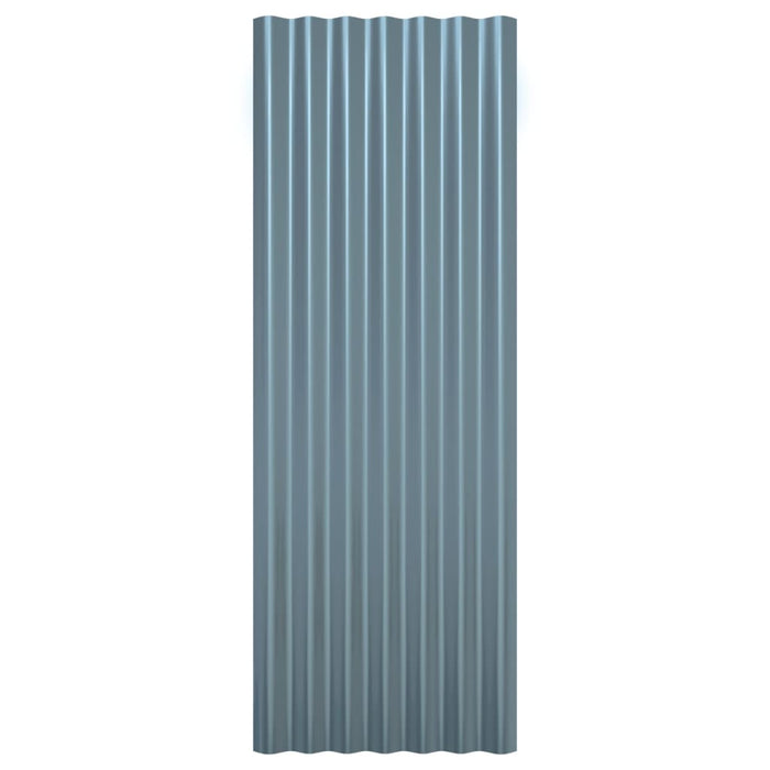 Panouri de acoperiș, 12 buc., oțel galvanizat, gri, 100x36 cm WALTI