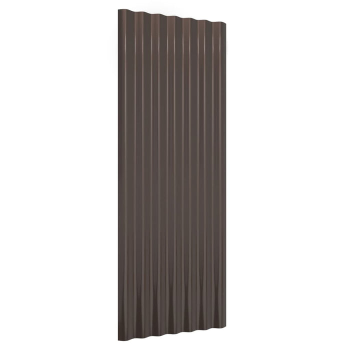 Panouri de acoperiș 12 buc. oțel galvanizat maro 100x36 cm WALTI