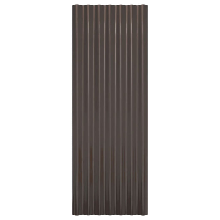 Panouri de acoperiș 12 buc. oțel galvanizat maro 100x36 cm WALTI