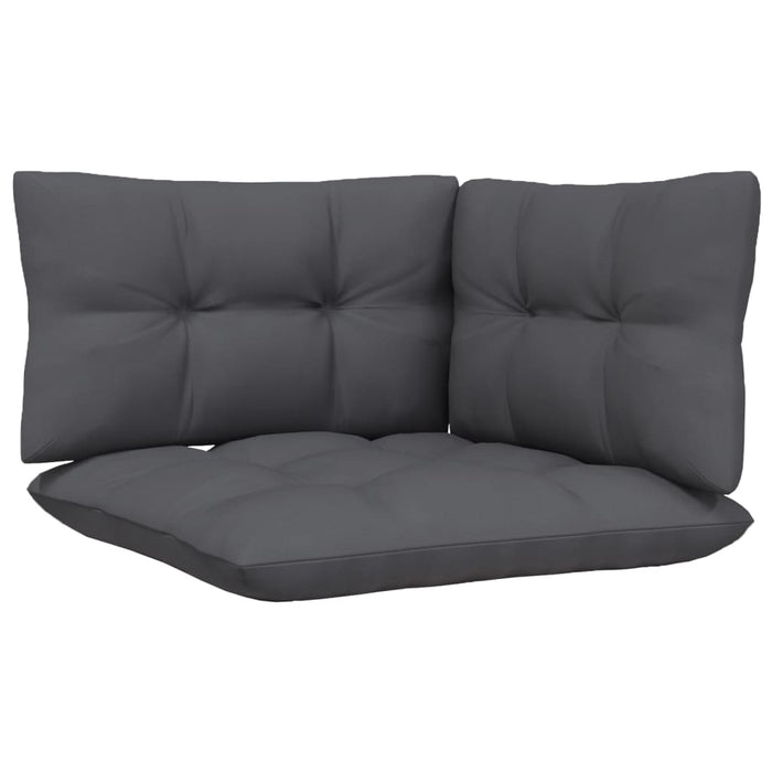 Set mobilier grădină cu perne antracit, 3 piese, lemn de pin - WALTI WALTI