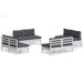 Set mobilier de grădină cu perne, 8 piese, antracit, lemn pin - WALTI WALTI