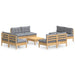 Set mobilier grădină cu perne, 5 piese, antracit, lemn de pin - WALTI WALTI