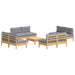 Set mobilier grădină cu perne, 5 piese, antracit, lemn de pin - WALTI WALTI