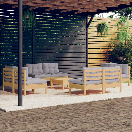 Set mobilier grădină cu perne, 5 piese, antracit, lemn de pin - WALTI WALTI