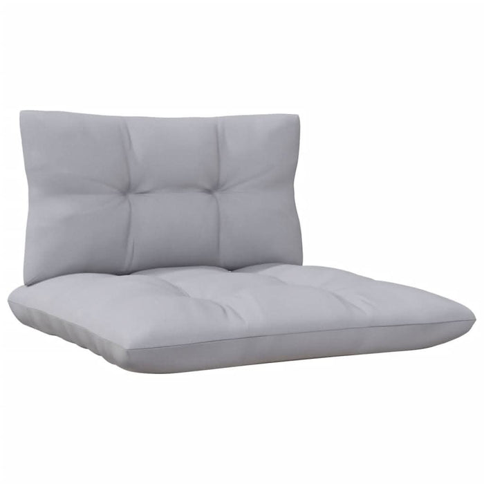 Set mobilier grădină cu perne, 13 piese, gri, lemn de pin - WALTI WALTI
