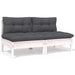 Set mobilier de grădină cu perne, 13 piese, antracit, lemn pin - WALTI WALTI