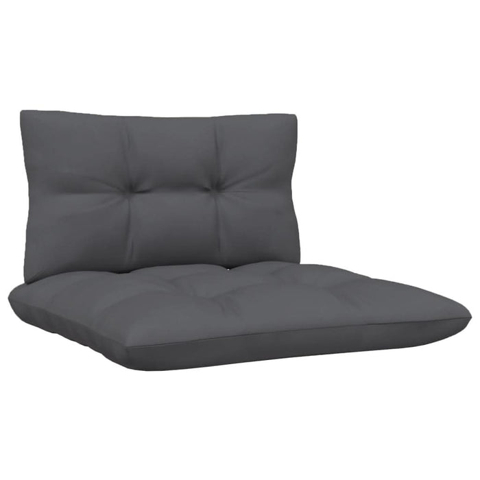 Set mobilier de grădină cu perne, 13 piese, antracit, lemn pin - WALTI WALTI