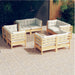 Set mobilier de grădină cu perne, 8 piese, crem, lemn de pin - WALTI WALTI