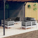 Set mobilier de grădină cu perne, 8 piese, antracit, lemn pin - WALTI WALTI