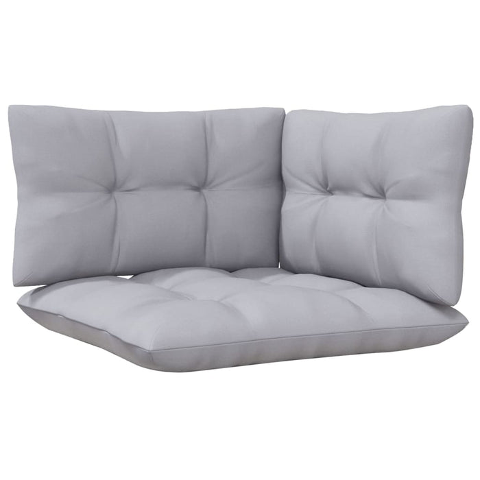 Set mobilier de grădină cu perne, 5 piese, gri, lemn de pin - WALTI WALTI