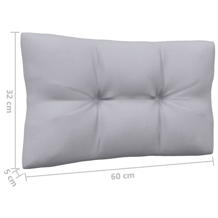 Set mobilier de grădină cu perne, 5 piese, gri, lemn de pin - WALTI WALTI