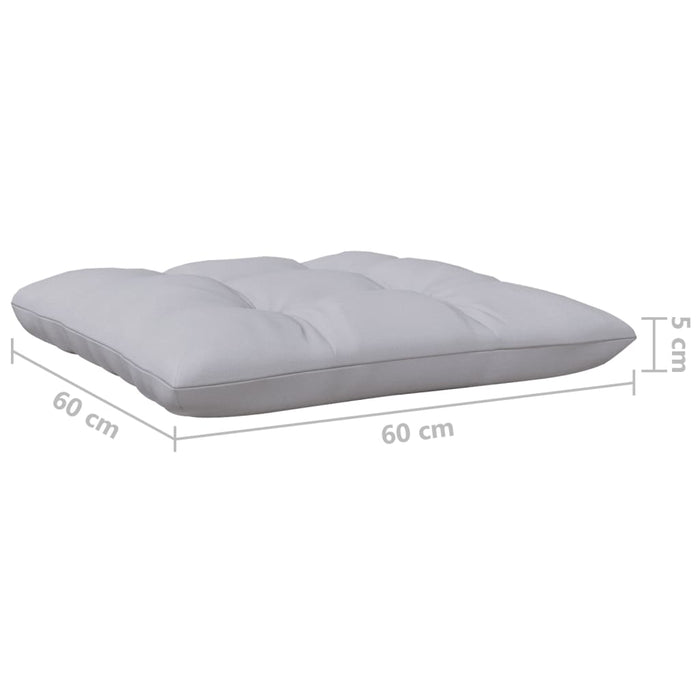 Set mobilier de grădină cu perne, 5 piese, gri, lemn de pin - WALTI WALTI