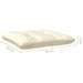 Set mobilier grădină cu perne, 9 piese, crem, lemn de pin - WALTI WALTI