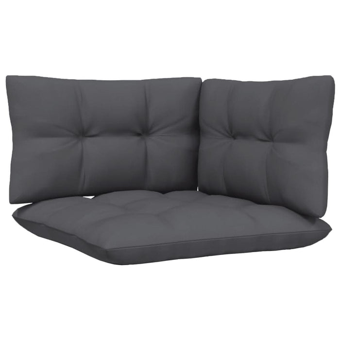 Set mobilier de grădină cu perne, 9 piese, antracit, lemn pin - WALTI WALTI