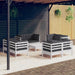 Set mobilier de grădină cu perne, 9 piese, antracit, lemn pin - WALTI WALTI